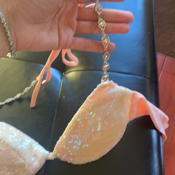 COPY - Light pink sequin and rhinestone bikini - Picture 2 of 4